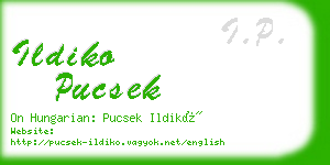 ildiko pucsek business card